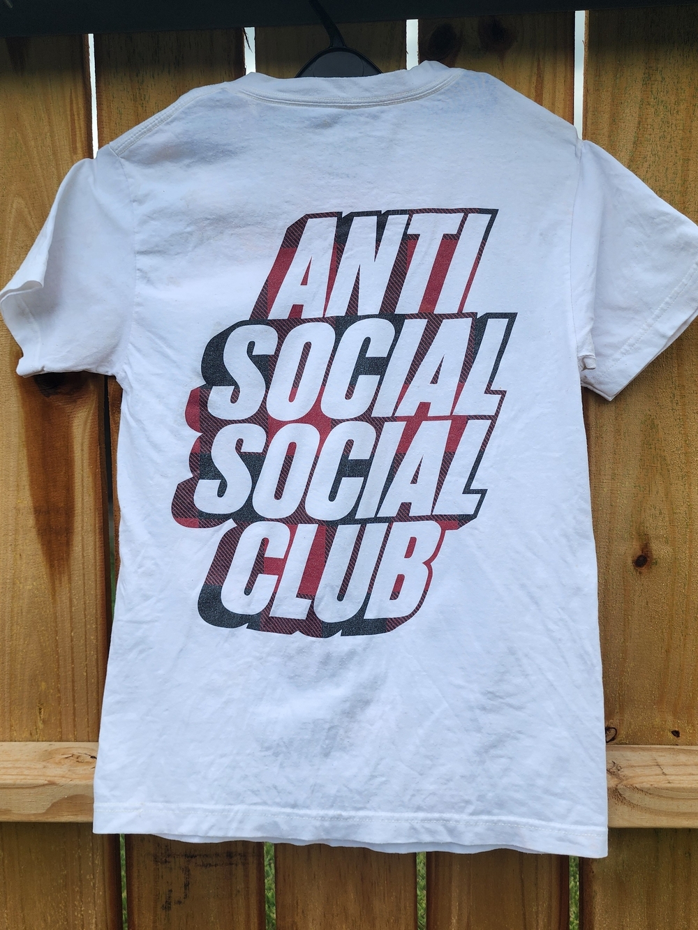 Anti Social Social Club White Tee with Red and Black Graphic